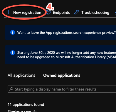 "Click New Registration"