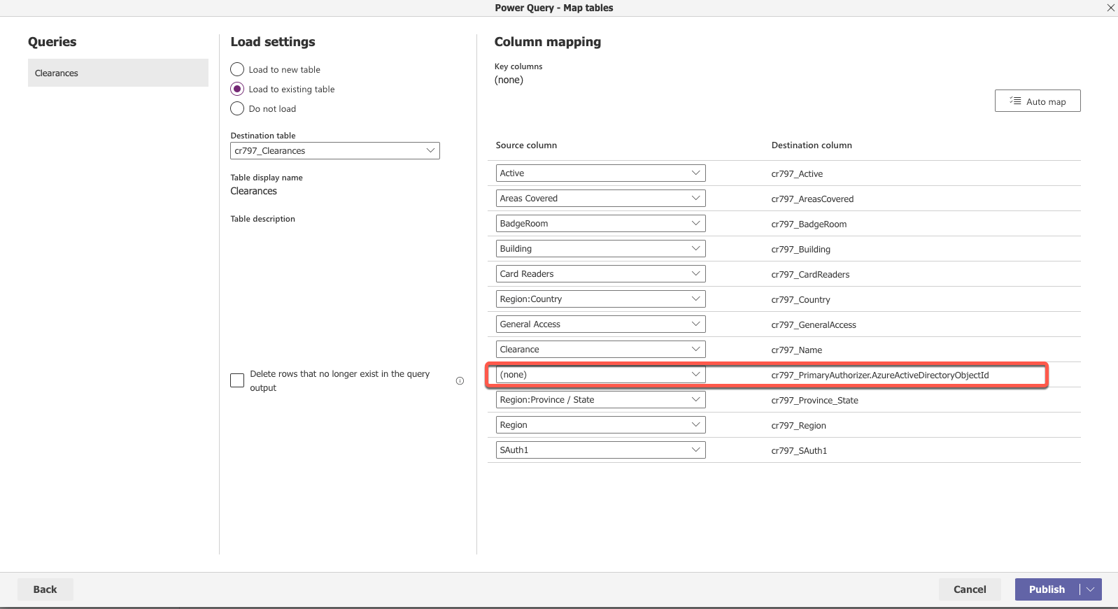 Dataverse For Teams Import Excel - Column Mapping