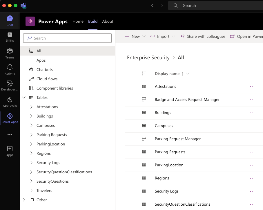 Microsoft Teams - Power Apps