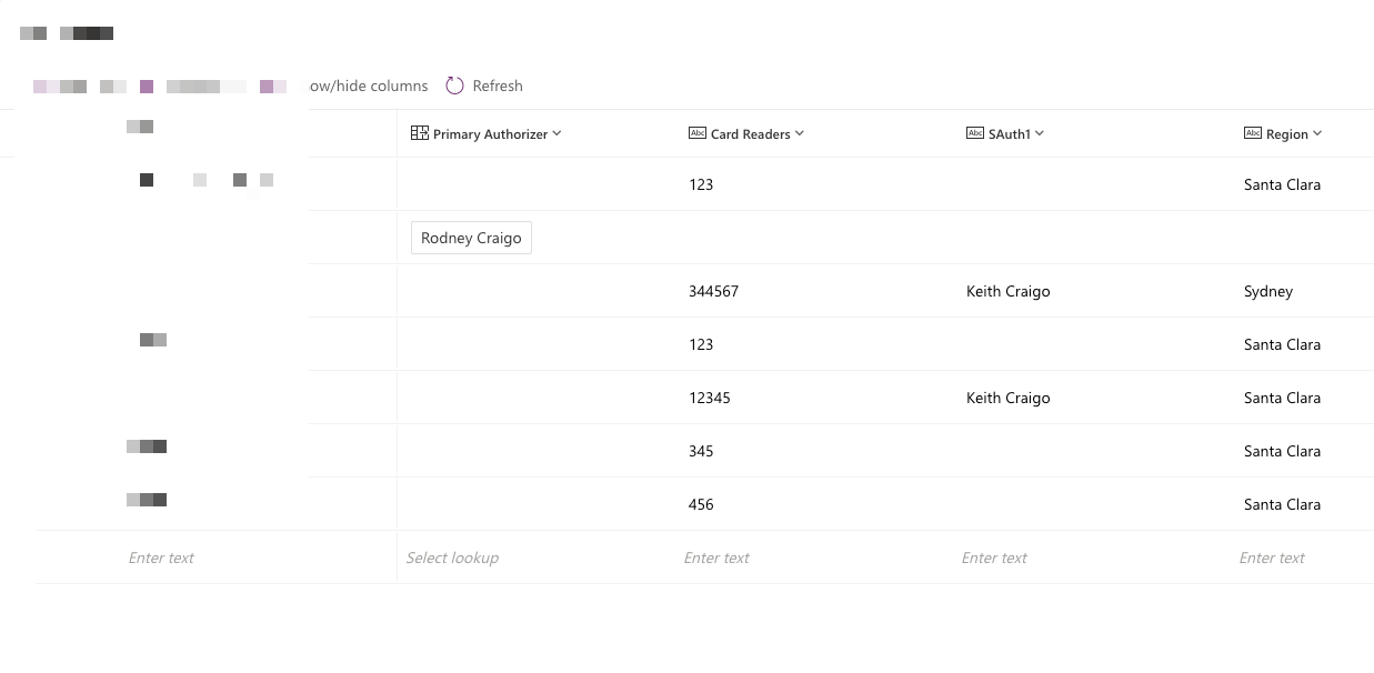 Edit data view