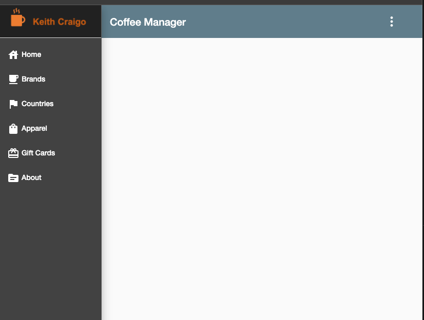 "Coffee Manager - Dark Mode"